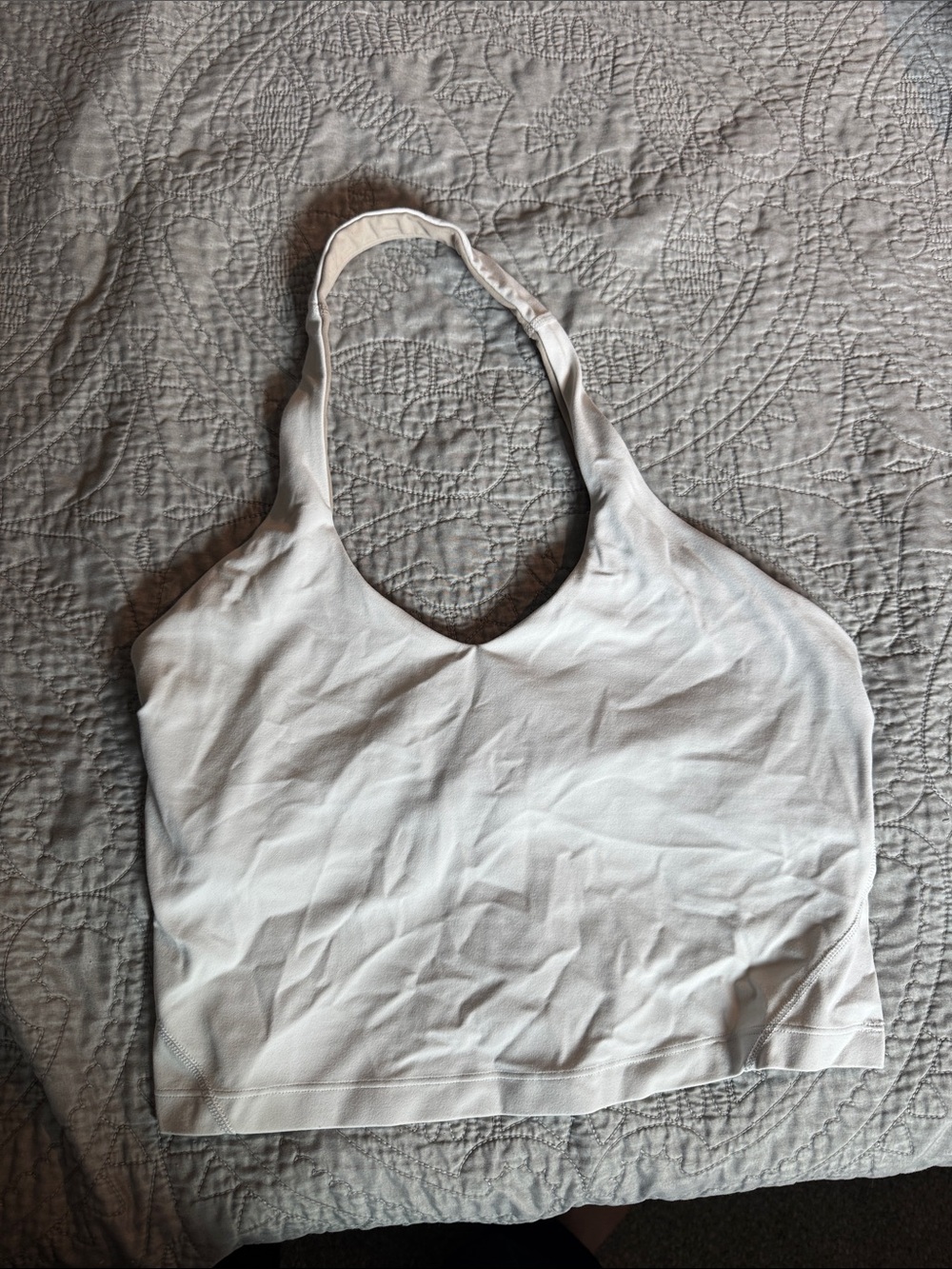 lululemon athletica White Seamless Halter Sports Bra